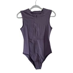 NWOT Women's Sleeveless Sexy Purple Lavender Bodysuit Top Blouse Bodycon Small